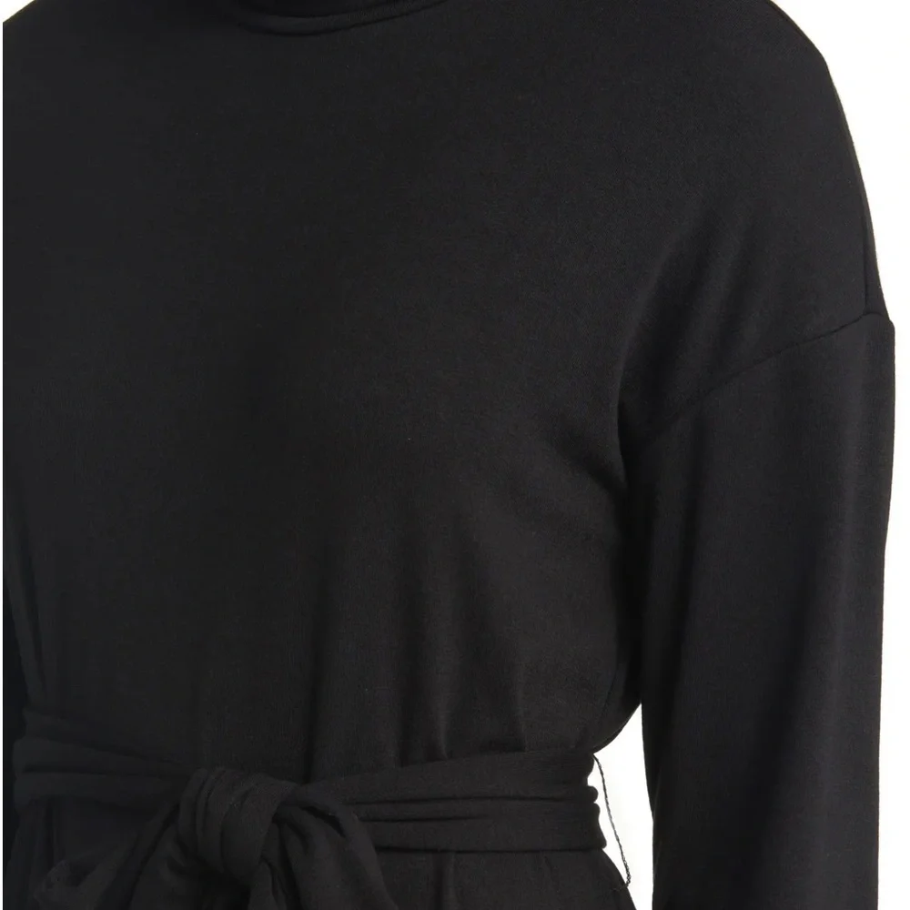 Caslon Tie Waist Long Sleeve Turtleneck Midi Dress size XS NWT - Picture 6 of 11